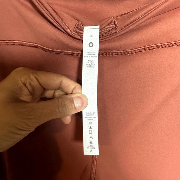 Lululemon Women's Invigorate High Rise Tight 25" Dark Terracotta Size 20 NWT - Picture 7 of 9